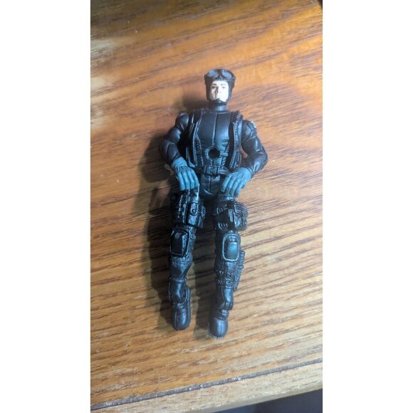 Chap Mei Tactical Action Figure Black Outfit Goggles 4"" Vintage - Picture 4 of 7